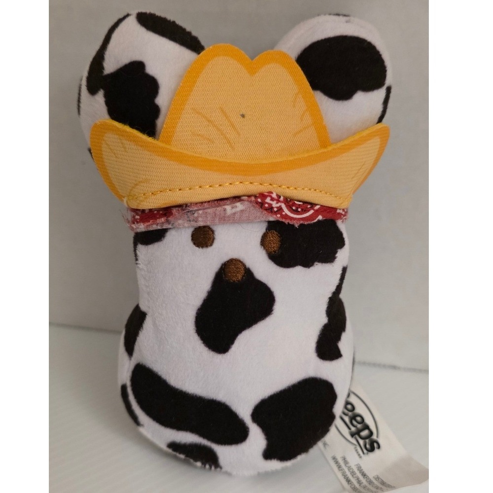 Peeps Mini Western Cow Plush Stuffed Animal Preowned Easter Collectible